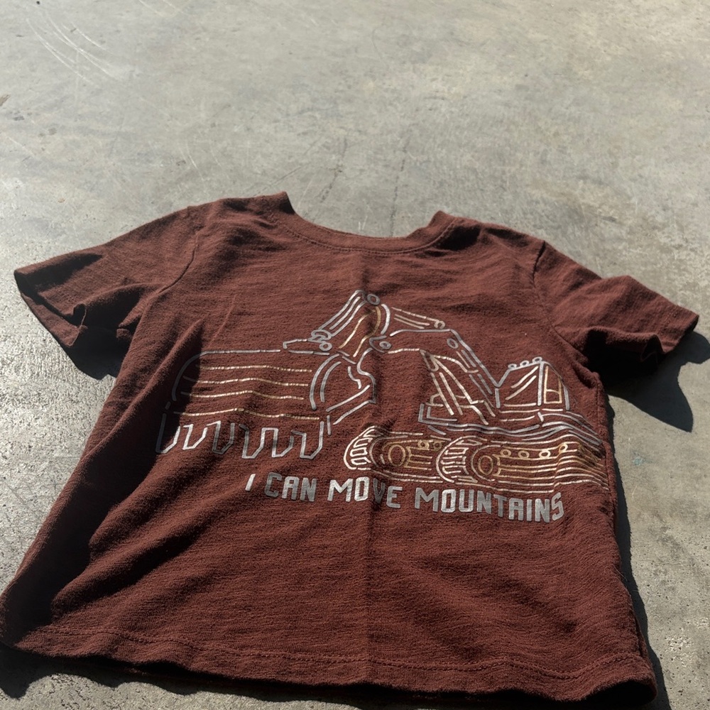 Garanimals Brown Excavator Print Kids Tee